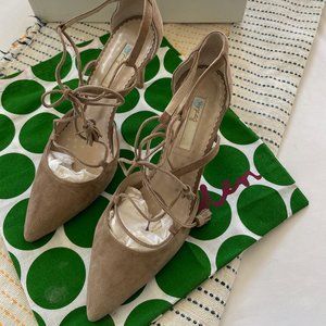 Boden Suede Lille Heels, Taupe Size 40